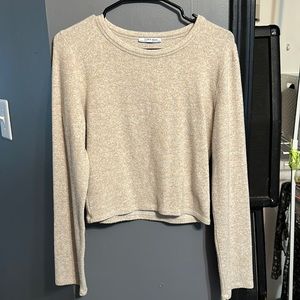 Zara long sleeve crop shirt